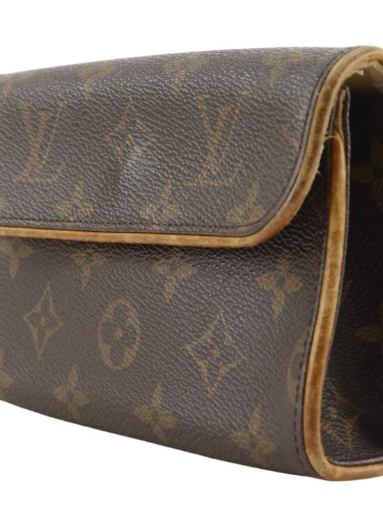 LOUIS VUITTON Monogram Florentine Pochette, Waist Pouch, Hip  LOUIS VUITTON Pochette Florentine Waist bag M51855 Hip bag 2WAY pouch Brow...